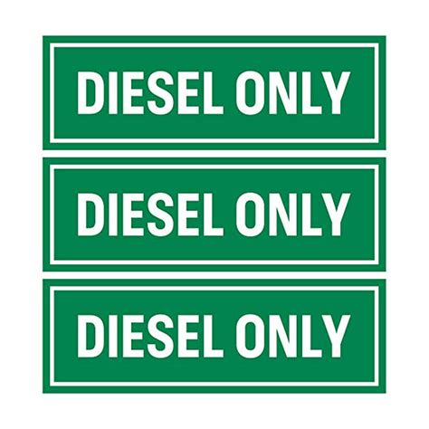 diesel  sticker sign pack   adhesive fuel decal  trucks
