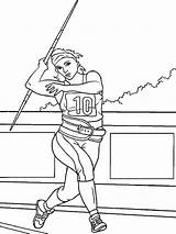 Pages Coloring Athletics Printable Olympic Games Colouring Kids sketch template