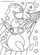 Pokemon Coloring Pages Color Printable Kids Cartoon Character Sheets Mew Characters Book Colouring Print Wigglytuff Fun Sheet Personal Create Bubbas sketch template