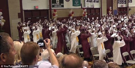 portsmouth high school graduating class surprises crowd with taylor swift dance daily mail online