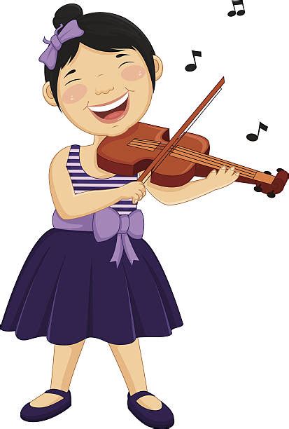 Royalty Free Girl Playing Violin Clip Art Vector Images