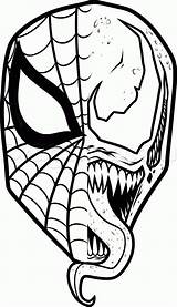 Venom Spiderman Drawing Marvel Drawings sketch template