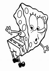 Esponja Colorir Spongebob Imprimir Gary Quadrada Squarepants Calça sketch template