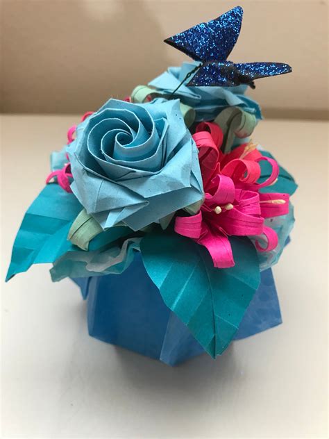 japanese origami flowers bouquet origami flower bouquet paper flower