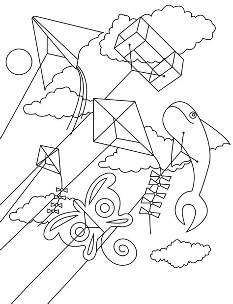 printable kite coloring page printable world holiday