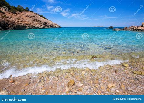 ibiza cala moli beach  clear water  balearics stock image image