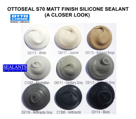 Mastic Sealant Colour Chart