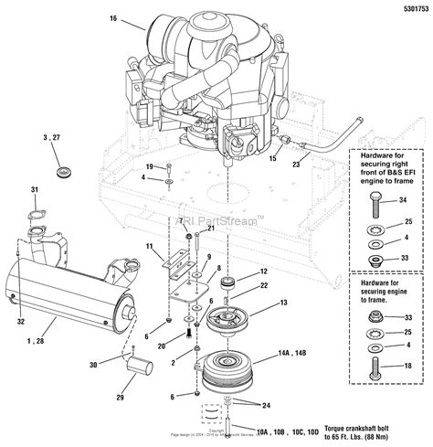 snapper pro  sxtbve   turn rider parts diagram  engine pto group