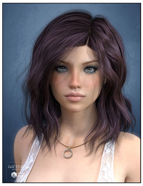 hanna hair for genesis 3 female s genesis 2 female s and victoria 4