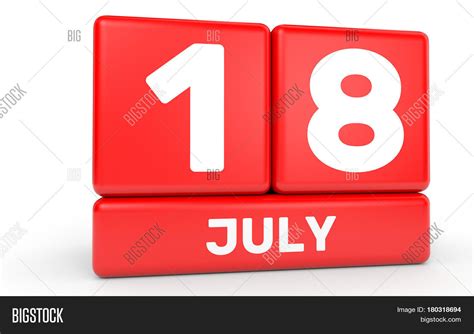 july  calendar  image photo  trial bigstock
