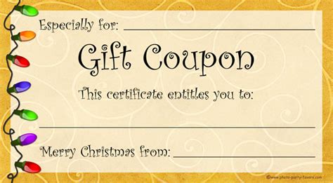 printable christmas coupon template