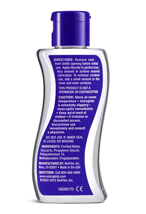 astroglide water based personal lubricant oz male  adult store