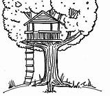 Tree House Treehouse Coloring Drawing Kids Magic Pages Clipart Drawings Designlooter Para Template Casa Del Divyajanani Desde Guardado 59kb sketch template