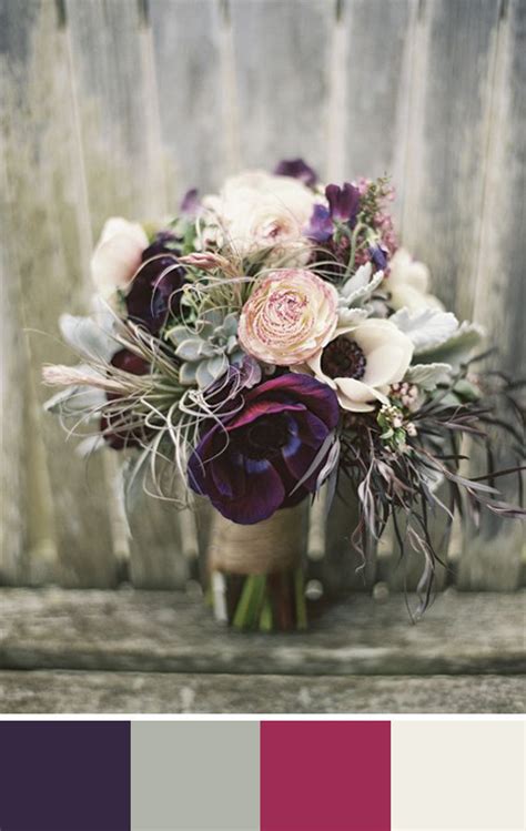 5 Dark Purple Color Palettes For Your Wedding Day