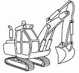 Excavator Excavadora Digger Pala Traktor sketch template