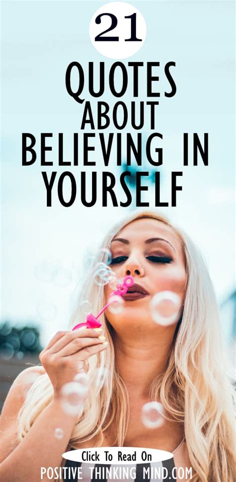 Quotes About Believing In Yourself Positive Thinking Mind