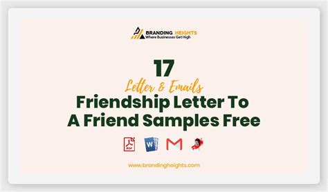 friendship letter   friend samples