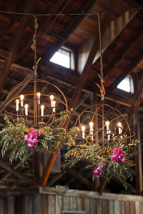 stunning floral wedding chandelier ideas