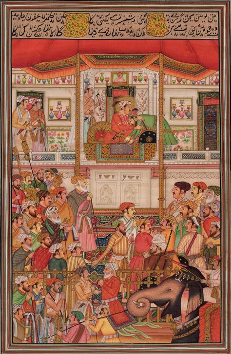 Mughal Miniature Painting Handmade Jahangir And Prince Khurram Moghul