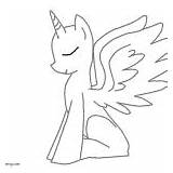 Coloring Pages Alicorn Pegasus Flower Related Posts sketch template