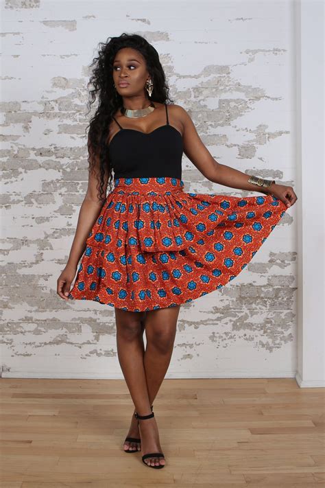 African Print Mini Skirt For Women Kejeo Designs – Kejeo Designs