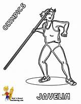 Coloring Pages Olympic Athletics Athlete Sports Javelin Summer Printable Colouring Olympics Kids Keeping Moving Related Posts Printcolorcraft Clipart sketch template