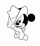Mickey Mouse Baby Coloring Cute Color sketch template