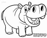 Hippo Coloring Pages Kids Drawing Cartoon Baby Hippopotamus Line Printable Cute Cool2bkids Print Animal Drawings Para Search Getdrawings Pintar Hippos sketch template