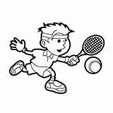 Tennis Coloring Pages Ball Boy Playing Hitting Printable Hit Momjunction Kids Sports Color Bulletin Sport Sheets Little Print sketch template