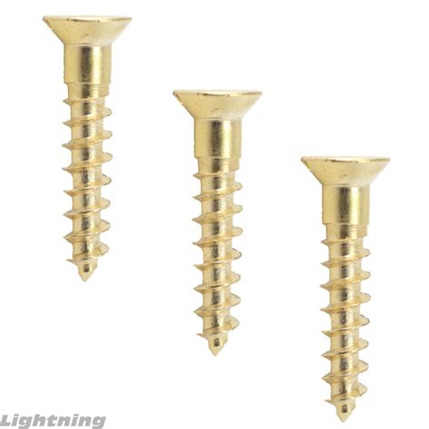 Slotted Flat Head Wood Screw Solid Commercial Brass 12x1 1 4 Qty 50