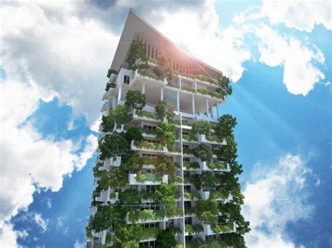 towering green residences vertical garden building