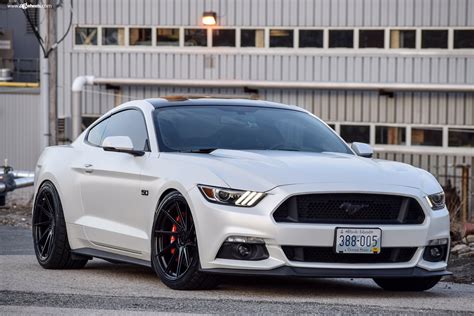 neatly tuned white ford mustang  caridcom gallery