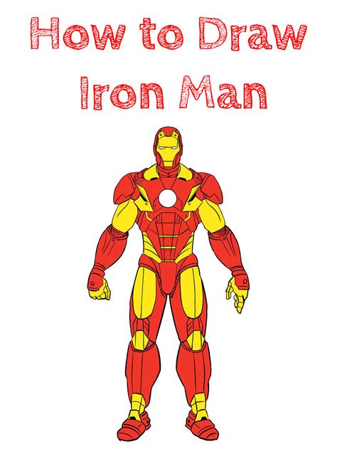 iron man easy cartoon color pencil drawing kress
