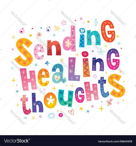 sending healing thoughts royalty  vector image