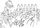 Coloring Pages Garden Spring Clip Kaynak Flower Printable sketch template