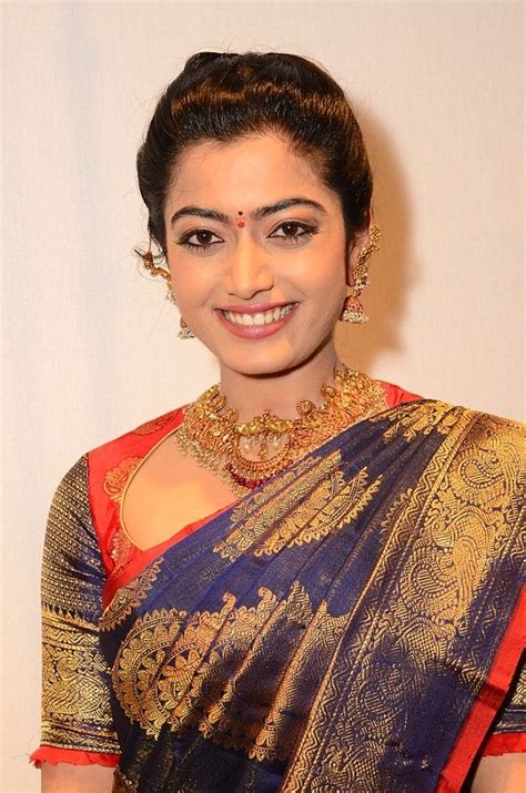 south indian actress rashmika mandanna in saree photos