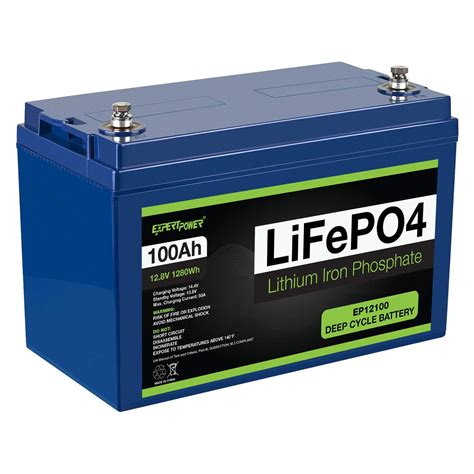buy expertpower  ah lithium lifepo deep cycle rechargeable battery   life