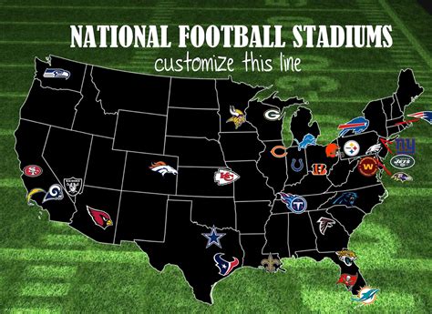 nfl teams map interactive map showing  stadium locations
