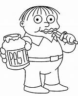 Coloring Simpsons Ralph Wiggum Pages Printable Topcoloringpages Characters Bart sketch template