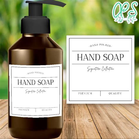 hand soap label customizable template instant  custompartyshirts studio