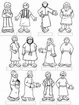 Disciples Jesus Coloring Pages Apostles Bible His Twelve Printable Kids Sunday School Calling Sheets Activities Print Colouring Clipart Church Preschool sketch template