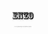 Enzo Tattoo Name Designs sketch template