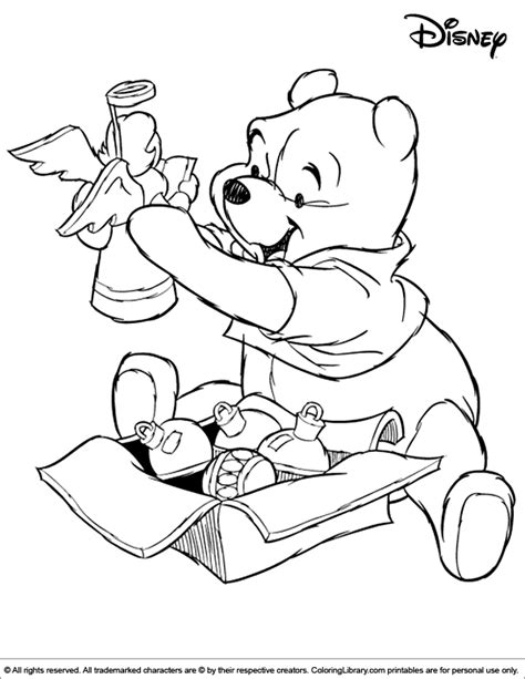 christmas disney coloring picture