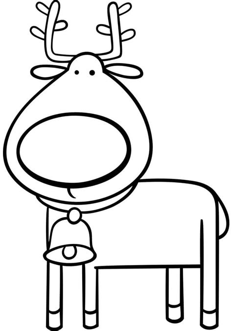 funny reindeer coloring page  print  color