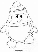 Coloring Penguin Pages Scarf Sheets Christmas Penguins Printable Winter Coloringpage Eu Snowman Pittsburgh Hat Colouring Preschoolers Preschool Snowflake Color Mittens sketch template
