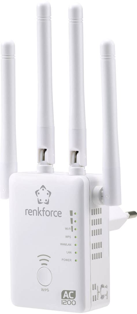 wifi repeater renkforce ws wna dual band ac  ghz  ghz conradse