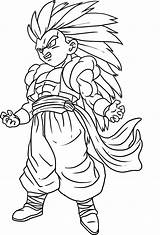 Pages Coloring Dragon Ball Super Goku Gotenks Saiyan sketch template