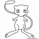 Mew Coloring Pages Pokemon Getcolorings Color sketch template