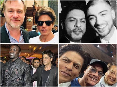 five times shah rukh khan posed for a picture with hollywood celebs