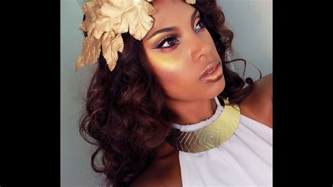 Greek Golden Goddess Makeup And Hair Tutorial Youtube